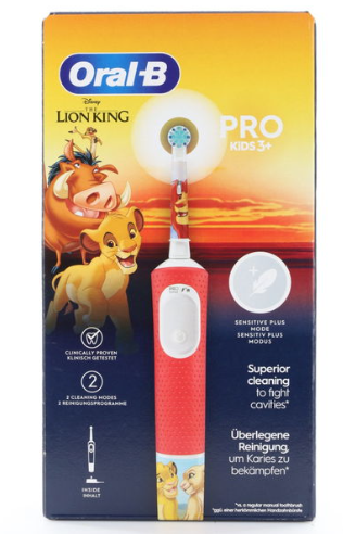 ORALB POWER KIDS VITALITY SPAZZOLINO ELETTRINO RE LEONE + 1 Testina di ricambio